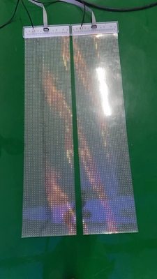 โรงงานจีน P7.5 P10 ฟิล์มสีเต็มในร่มม่านโค้งนุ่มหน้าจอ LED โปร่งใสสูง