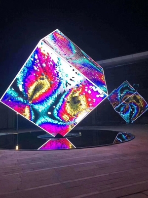 หน้าจอแสดงผล LED Cube สีเต็มรูปแบบในร่ม P2.5 Hd แบบกำหนดเองหน้าจอโฆษณาดิจิทัลที่สร้างสรรค์