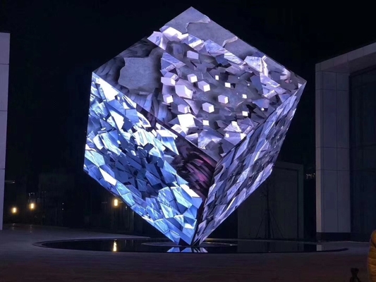 หน้าจอแสดงผล LED Cube สีเต็มรูปแบบในร่ม P2.5 Hd แบบกำหนดเองหน้าจอโฆษณาดิจิทัลที่สร้างสรรค์