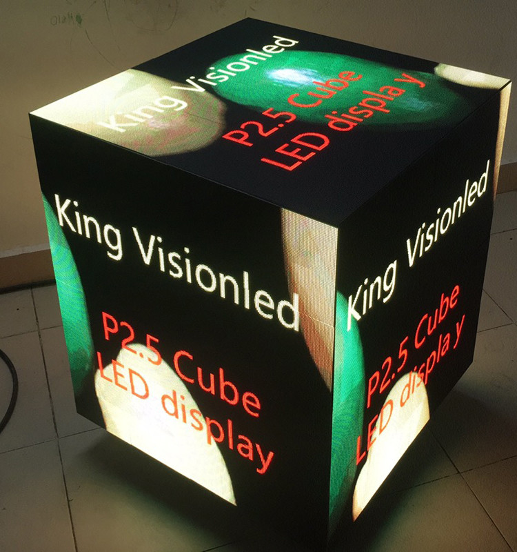 640x640mm Magic Cube Led Display เอฟเฟกต์ 3d SMD2121 จัตุรัสโฆษณาขนาดใหญ่ 2.5mm
