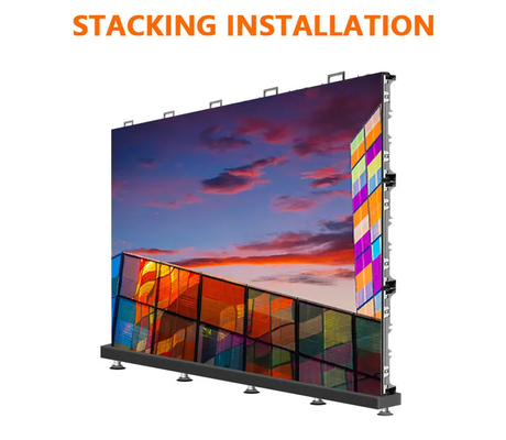 หน้าจอแสดงผล LED กลางแจ้งแบบเต็มสี P3.9 มม. อลูมิเนียมหล่อขึ้นรูป 500x500 มม