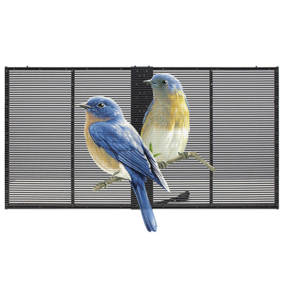 Full Colour Super Slim Bright LED Display Panel Curtain Glass P2.6-7.82mm