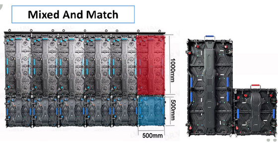 Full Color P3.91 P4.81 หน้าจอแสดงผล LED เช่ากลางแจ้ง 500x1000mm 3840hz แผงจอแสดงผล Led Stage