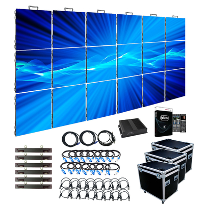น้ำหนักเบา HD ความสว่างสูง ผนังวิดีโอ LED กันน้ำ Ip65 กิจกรรมกลางแจ้ง P3.91