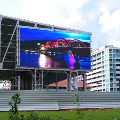 หน้าจอแสดงผลโฆษณากลางแจ้ง LED ผนังวิดีโอกันน้ำแบบกำหนดเอง