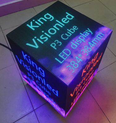 3d Led Cube Display กล่องแสดง Led แบบไดนามิก Retail Light Cube P3 576x576
